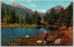 Vtg Colorado CO Rocky Mountain National Park 1950s Chrome View Postcard