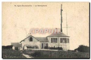 Old Postcard Agon Coutainville Le Semaphore