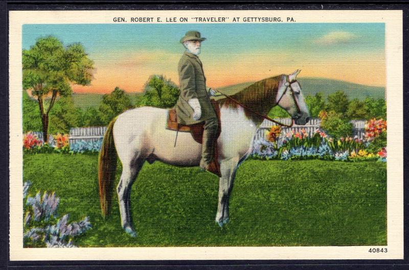 General Robert E Lee on Traveler at,Gettysburg,PA