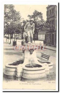 Moulins Old Postcard Fountain of & # 39agriculture