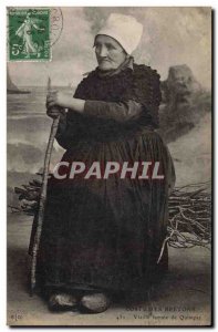 Old Postcard Folklore Old woman Quimper