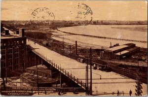 Viaduct and Missouri River, Kansas City MO c1909 Vintage Postcard N36