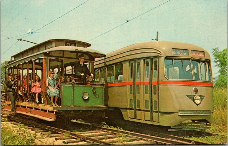 Connecticut CT Branford Trolley Museum East Haven Postcard Old Vintage Card View