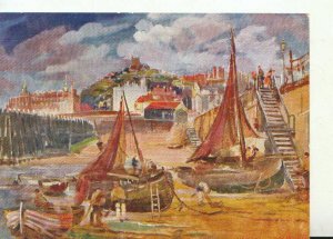 Kent Postcard - Fishing Boats in Harbour - Folkestone - Ref TZ7171