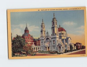 Postcard Our Lady Of Victory National Shrine Lackawanna New York USA