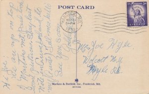 Fort Cumberland Hotel at Cumberland MD, Maryland - pm 1959 - Linen