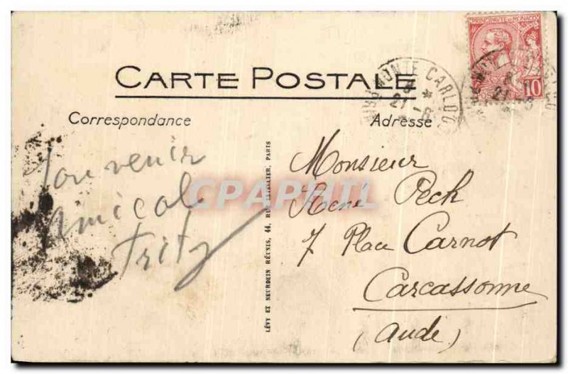 Old Postcard Monaco Carlo Casimo And The Theater