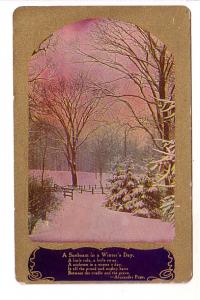 Gold Arch Border,  Winter's Day Poem, Pope, Lower Northfield Crossburn Nova S...