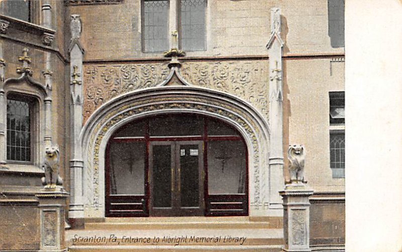 Entrance to Albright Memorial Library Scranton, Pennsylvania PA