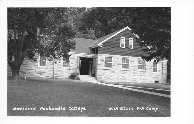 West Virginia 4H Camp Northern Panhandle Cottage 1950s RPPC Real Photo Postcard