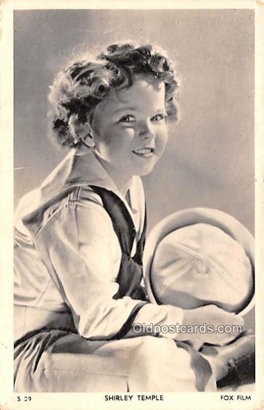 Fox Film, Shirley Temple Movie Star Actor Actress Film Star Postal Used Unkno...