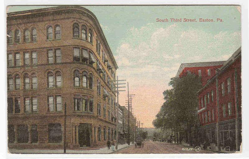 South Third Street Easton Pennsylvania 1910c postcard