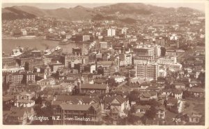 Wellington New Zealand Tinakori Hill Real Photo Vintage Postcard KK576 