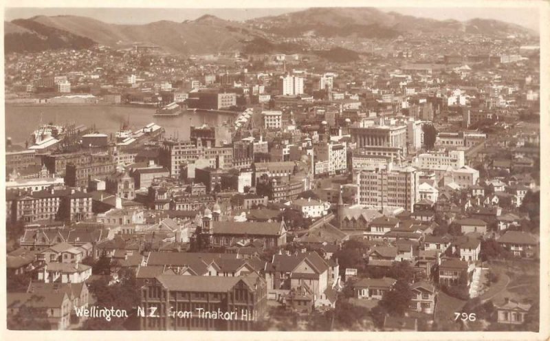 Wellington New Zealand Tinakori Hill Real Photo Vintage Postcard KK576