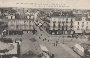 ST NAZAIRE, ON THE SIDE OF RUE DE LA PAIX, France - Vintage POSTCARD