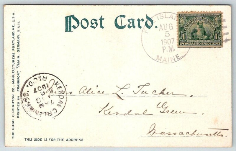 Cleft Rock Squirrel Island  Maine Postcard  1907