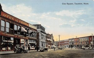 City Square Woolworth Store Taunton Massachusetts 1910c postcard