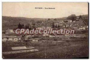 Postcard Old Roybon Vue Generale