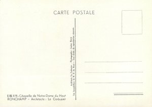 France Chapelle du Notre Dame du Haut Ronchamp Postcard