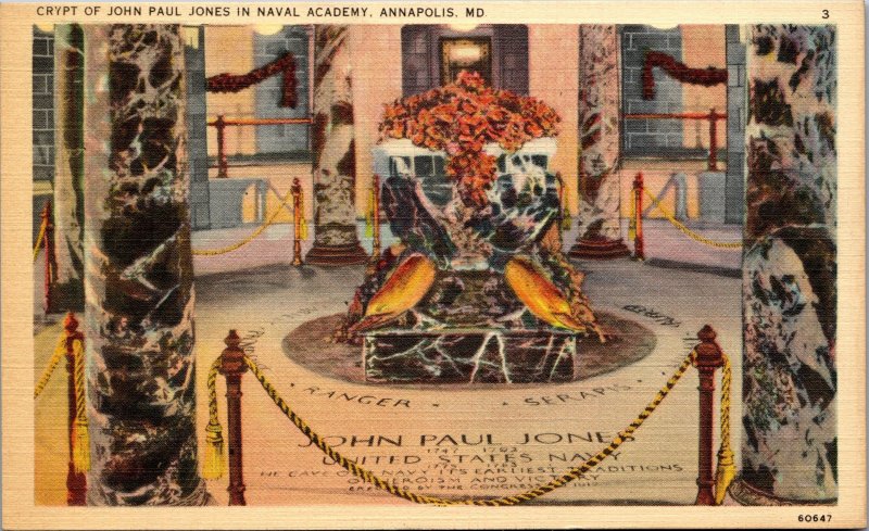 Crypt of John Paul Jones in Naval Academy Annapolis Maryland, Interior View