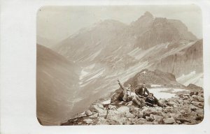 Austria Alpine mountaineers photo postcard mountain scenic climbers alpinism