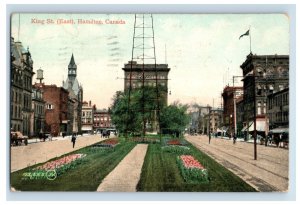 Vintage King Street Hamilton Canada Postcard P99E