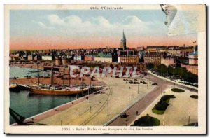 Saint Malo - and Ramparts of Basins Cote - Old Postcard