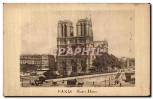 Old Postcard Paris Notre Dame Alcohol Advertisement