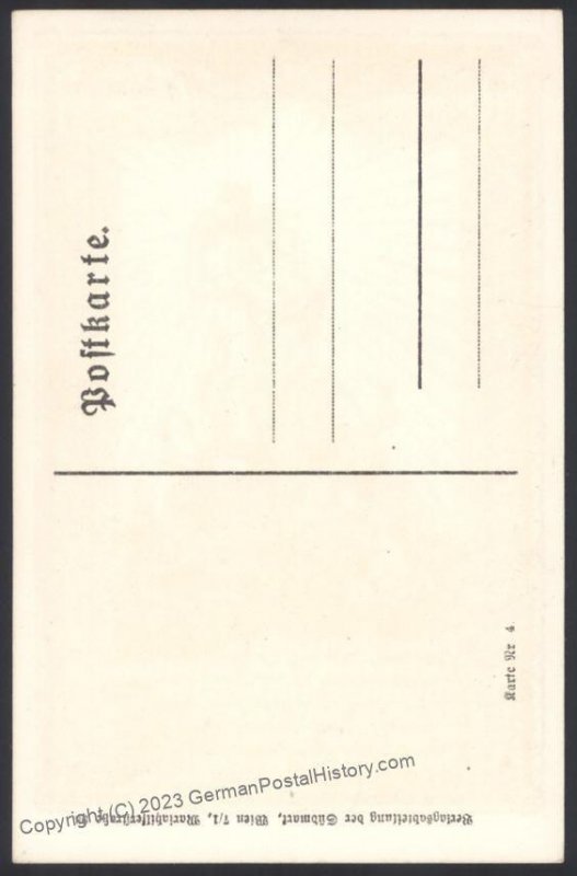 Austria NSDAP ca 1921 Nazi Anti-Communist Anti-Semitic Propaganda Card 112725