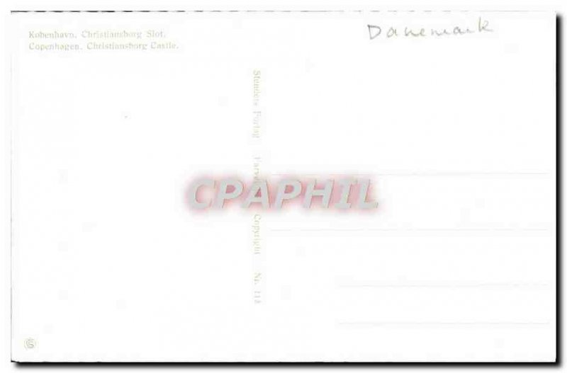 Old Postcard Kobenhavn Christiansborg Slot