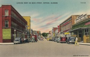 DOTHAN  Alabama  1930-40s  West on Main Street