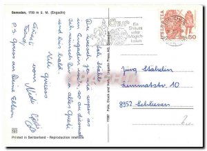 Postcard Modern Samedan Engadin