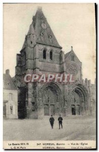 Old Postcard Moreuil Army of the church View