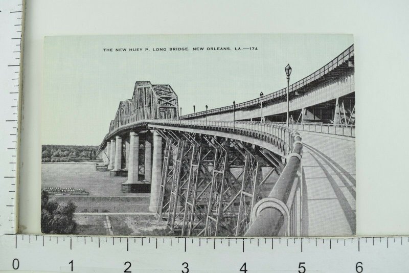 Vintage The New Huey P. Long Bridge, New Orleans, LA Postcard P47