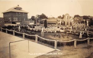 Dickeyville Wisconsin~Park @ Grotto~Statues in Gardens~c1930s Real Photo PC