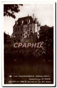 Old Postcard Chateauroux Chateau Raoul