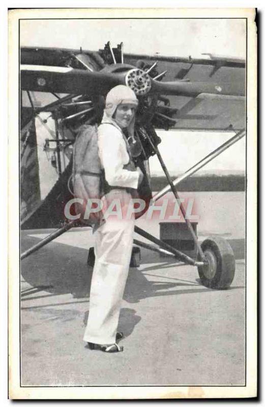 Postcard Old Jet Aviation Miss Malou d & # 39Eresem Paratrooper