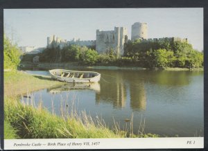 Wales Postcard - Pembroke Castle - Birth Place of Henry VII, 1457 -  RR4113