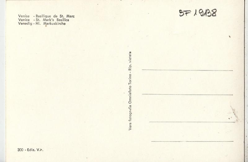 BF19138 basilique de st marc venezia  italy  front/back image
