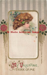 Valentine Day, Winsch, Schmucker, Silk Inset, Woman with Heart Head Band