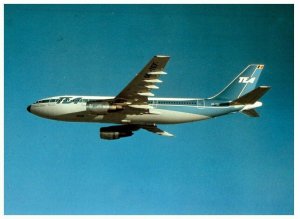 TEA Trans European Airbus A 300 Airplane Postcard