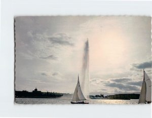 Postcard Coutre-jour dans la Rade, Geneva, Switzerland