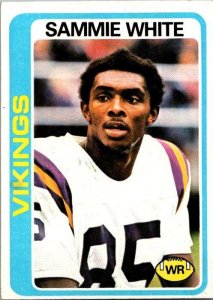 1978 Topps Football Card Sammy White Minnesota Vikings sk7490