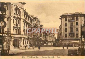 Postcard Modern Casablanca Marseille Street