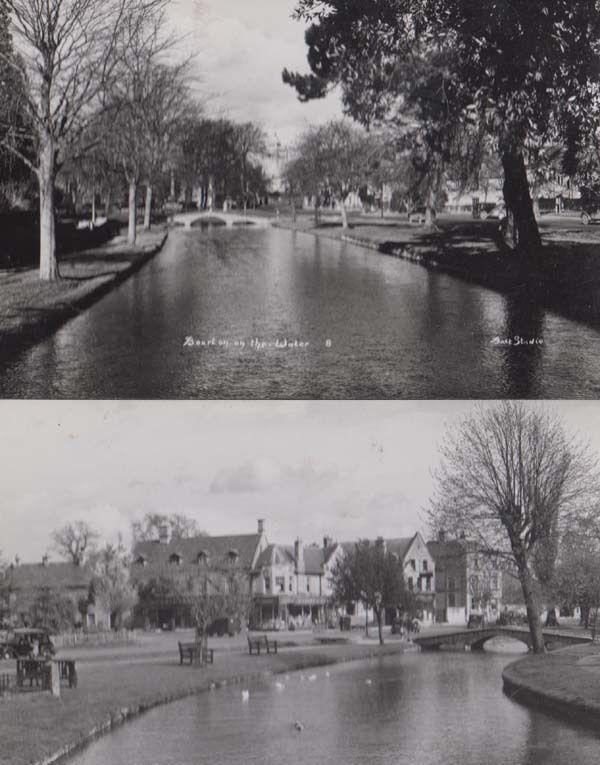 Bourton On The Water 2x Vintage Real Photo Postcard Set