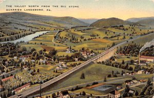 Valley North from the Big Stone Quarries Lanesboro, Pennsylvania PA