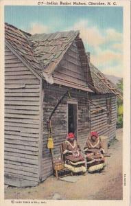 North Carolina Cherokee Native Indian Basket Makers Curteich