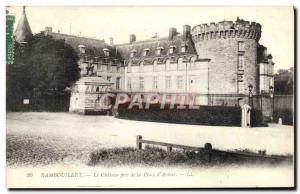 Old Postcard Rambouillet Chateau Taken from the Place d & # 39Armes