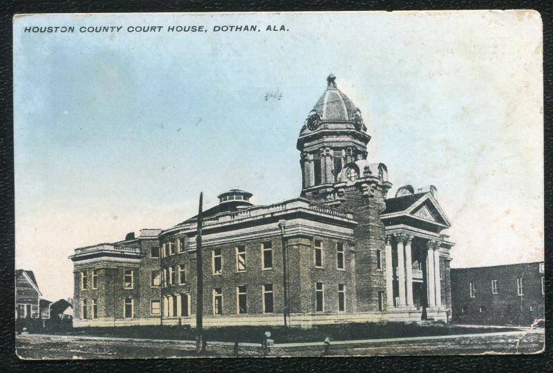 Dothan Alabama al Houston County Court House postcard #3