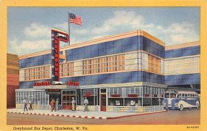 Greyhound Bus Depot Charleston, Wisconsin USA View Postcard Backing 